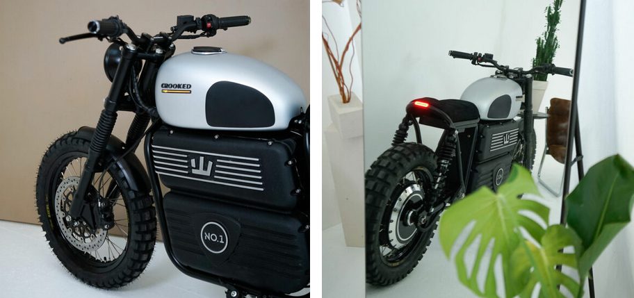 motocicleta eléctrica crooked e type